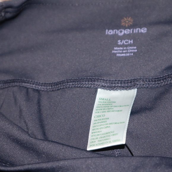 Tangerine Cropped Raw Hem Leggings - Picture 2 of 3